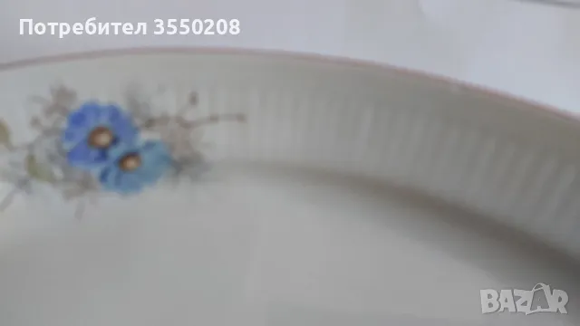 Порцеланова чиния, елипса, снимка 7 - Чинии - 49243140