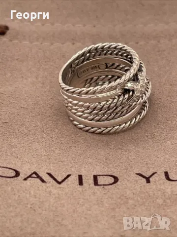 David Yurman оригинален пръстен с диаманти , снимка 2 - Пръстени - 50263458