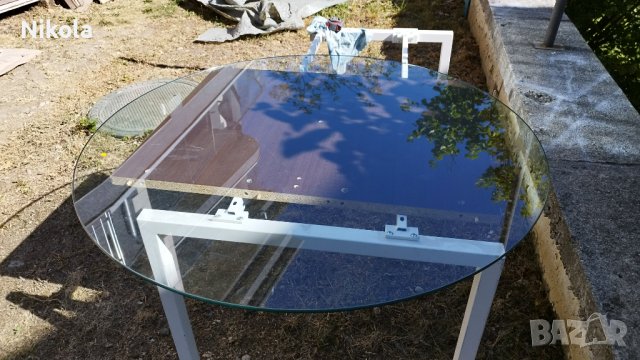 Темпериран - закален стъклен плот за кръгла маса, 1300 мм, снимка 1