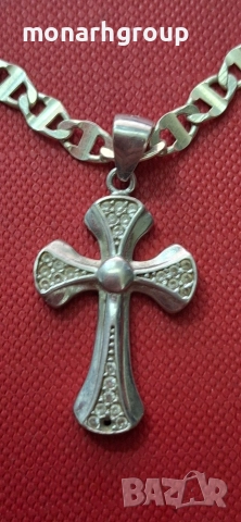 Сребърна верижка с висулка, снимка 3 - Колиета, медальони, синджири - 52808503