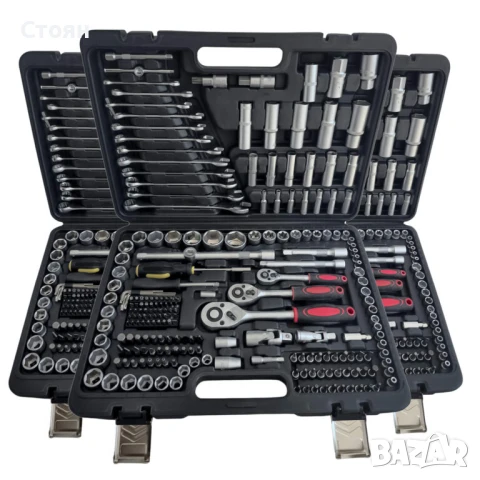 Гедоре KraftWorld 216 части 1/4″ 3/8″ 1/2″ CR-V – пълен комплект