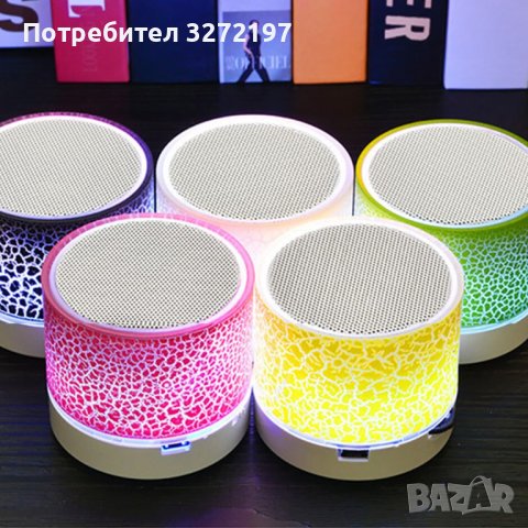 Преносима мини тонколона,Bluetooth 4.1,TF карта,USB вход за флашка,LED светлини, снимка 4 - Bluetooth тонколони - 40936043