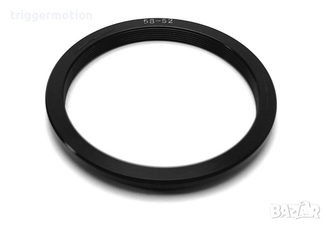 58mm - 52mm Преходник за филтър на резба, Step-Down Lens Filter Adapter Ring, снимка 3 - Обективи и филтри - 41468963