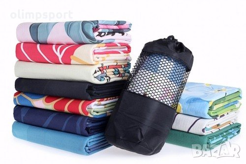 Кърпа за йога от мека и абсорбираща материя. Прилепва добре на различни видове йога постелки., снимка 5 - Йога - 35777589