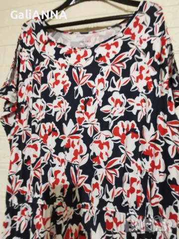 ДЪЛГА СТРАХОТНА РОКЛЯ 3XL-4XL, снимка 2 - Рокли - 50338942