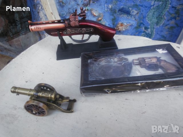 Три запалки 2 пистолета и едно оръдие, снимка 1