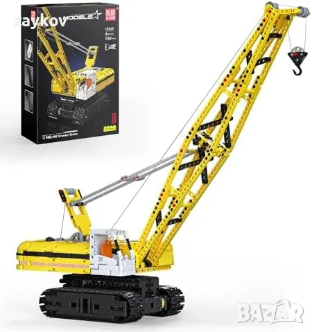 Mold King Technic 15069 Кран с дистанционно управление, строителни тухли, верижен кран