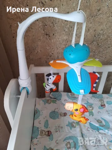 Бебешка кошара + матрак + чаршафи и музикална играчка, снимка 6 - Бебешки легла и матраци - 48274956
