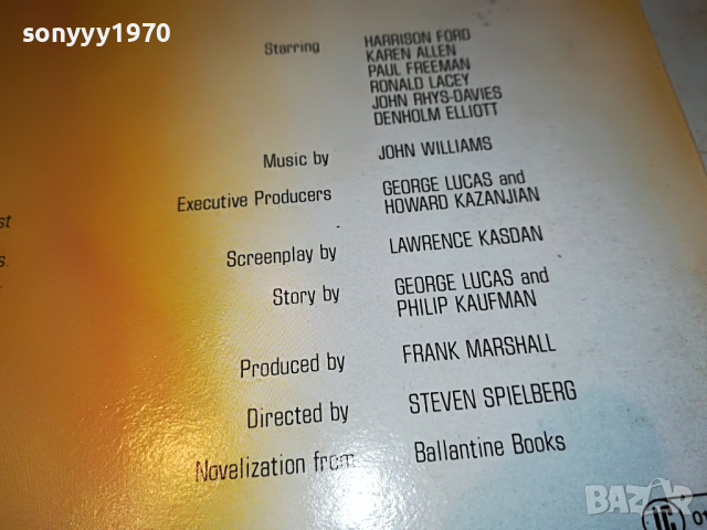 SOLD-RAIDERS OF THE LOST ARK-MADE IN HOLLAND 2903222035, снимка 15 - Грамофонни плочи - 36274719