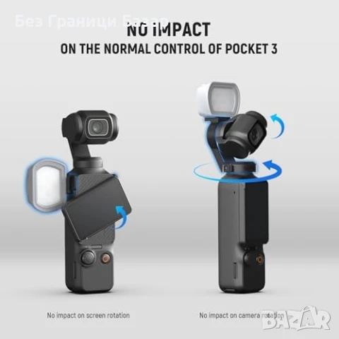 Нова LED Светлина за DJI OSMO Pocket 3 Влог Селфи Стрийминг Видео влог, снимка 7 - Чанти, стативи, аксесоари - 50467076