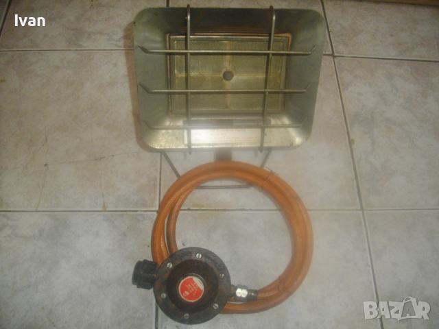 Газов Пропан-Бутан Отоплител Печка Пита-Старо Немско Качество-VEB-Коплект Маркуч/Редуцир Вентил VEB, снимка 2 - Други инструменти - 44682822