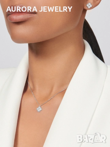 Van Cleef & Arpels VCA Gold Diamond Sweet Alhambra Clover Дамско Колие, снимка 4 - Колиета, медальони, синджири - 53243039