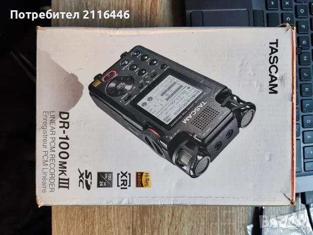 Продавам Tascam DR-100mk III Linear PCM recorder 