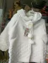 бяла, мека бебешка жилетка, с качулка, за момче или момиче. , снимка 1