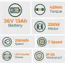 Електрически велосипед 250W HillMiles MileCity 1 26 инча 36V 13Ah , снимка 2