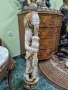 Уникална голяма антикварна колекционерска китайска каменна фигура статуетка , снимка 5