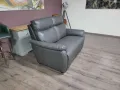 Сив кожен диван двойка, снимка 9