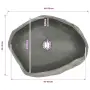 vidaXL Мивка от речен камък, овална, (45-53)x(34-41) см, снимка 7