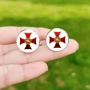 Копчета за Ръкавели Масонски Тамплиер Рицар Freemasons Illuminati Templar Masonic Cufflinks TieClips, снимка 15