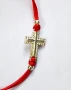 Гривничка против уроки от червен конец и сребърни елементи. Сребърно кръстче проба 925, снимка 4