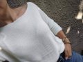Пуловер в бяло S/M, снимка 2