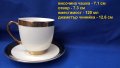 Красиви чашки за кафе с чинийки, златни кантове, позлата по 6 бр, снимка 2