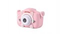 Детски фотоапарат с калъфче, фото с кейс, розов, снимка 1