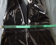 S/M Divided by H&M черна лачена/винил рокля с дълбоко деколте и цип отпред, снимка 16