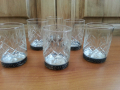 Руски кристални чаши чашки  с посребрена основа 