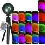 Sunset Rainbow прожектор LED светлина за залез с дистанционно въртене на 360 градуса,трипод, снимка 1