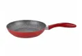 Тиган Voltz , 20см./24см./26см./28см., Мраморно покритие, Индукция, Червен, снимка 1
