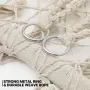 Двойна бежова градинска люлка за двама с възглавници, снимка 6