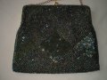 Ретро Дамска чанта портмоне стъклена мъниста хемелеон , снимка 4