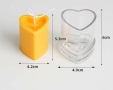 3D сърце цилиндър пластмасова прозрачна форма молд за направа на свещ шоколад сапун декор, снимка 4