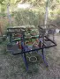 маса с четири табуретки от ковано желязо, снимка 3