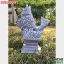 Статуя Риба от бетон - сиво с бяло патирано, снимка 1 - Градински мебели, декорация  - 37094283