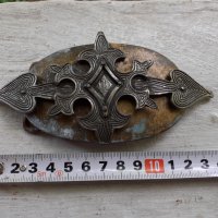 Уникална стара голяма бронзова тока за колан, снимка 5 - Антикварни и старинни предмети - 34231261