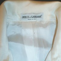DOLCE & GABBANA  бяло копринено яке- ОРИГИНАЛ С, снимка 6 - Якета - 44462285