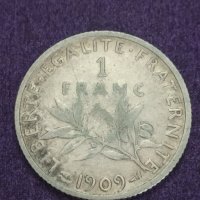 1 франк 1909 година , снимка 2 - Нумизматика и бонистика - 41482612