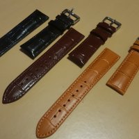 Кожени алигатор каишки за класически официален часовник  дрес , снимка 1 - Каишки за часовници - 42049673