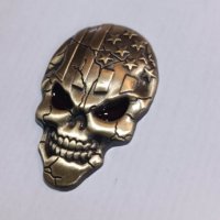 Емблема Skull 3D,американски стил, снимка 2 - Аксесоари и консумативи - 39832846