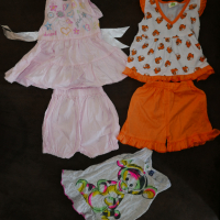 Лот кокетни летни дрешки за момиче 6 м, снимка 1 - Бебешки рокли - 36304268