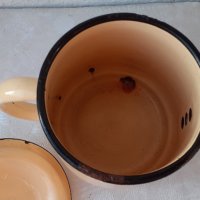 Руски емайлиран чайник с капак и маркировка: сделано в России, снимка 5 - Други - 35683102