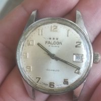 Швейцарски часовник FALCON. 17rubis. Vintage watch. Swiss made. Механичен механизъм. Мъжки часовник , снимка 4 - Мъжки - 39638518