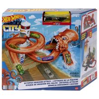 Hot Wheels City HDR29 - Комплект Вражеска атака на чудовища, Octopus Invasion Attack , снимка 1 - Коли, камиони, мотори, писти - 41720335