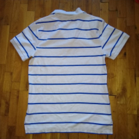 Тениска Найк бяло синьо памук размер С, снимка 4 - Спортни дрехи, екипи - 36232854