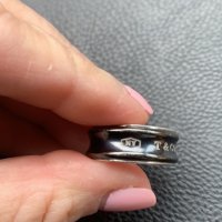 Tiffany & Co Titanium Midnight Автентичен пръстен Silver Ring Size 17/18  Material : 925 Silver + в Пръстени в гр. Бургас - ID38882120 — Bazar.bg