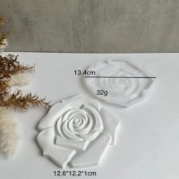 Роза плитка основа подложка силиконов молд форма фондан гипс шоколад декор украса смола чаша, снимка 1 - Форми - 44281194