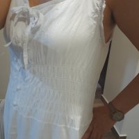 Дълга бяла рокля , снимка 1 - Рокли - 41431718