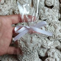 Нежни Подаръчета за гости в сребърно Подаръци за Сватба Кръщене Декоративни Фигурки  Ръчна Изработка, снимка 13 - Други - 41361280